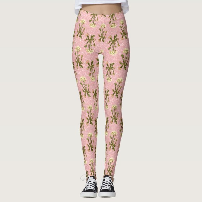 venus flytrap floral spider web leggings (Framsida)