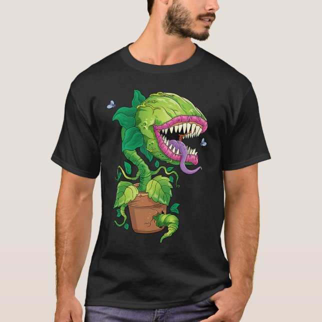 Venus Flytrap Monster Carnivorous Plant Carnivore  T Shirt (Framsida)