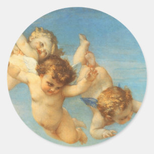 Venus födelse, änglar detalj av Alexandre Cabanel Runt Klistermärke