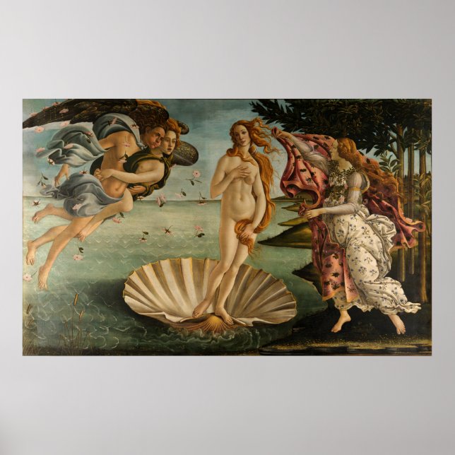 Venus födelse av Botticelli Poster (Framsidan)