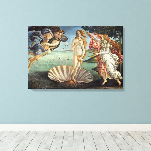 Venus födelse av Sandro Botticelli Canvastryck (Insitu (trägolv))