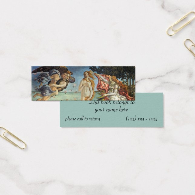 Venus födelse av Sandro Botticelli Litet Visitkort (Kontor)