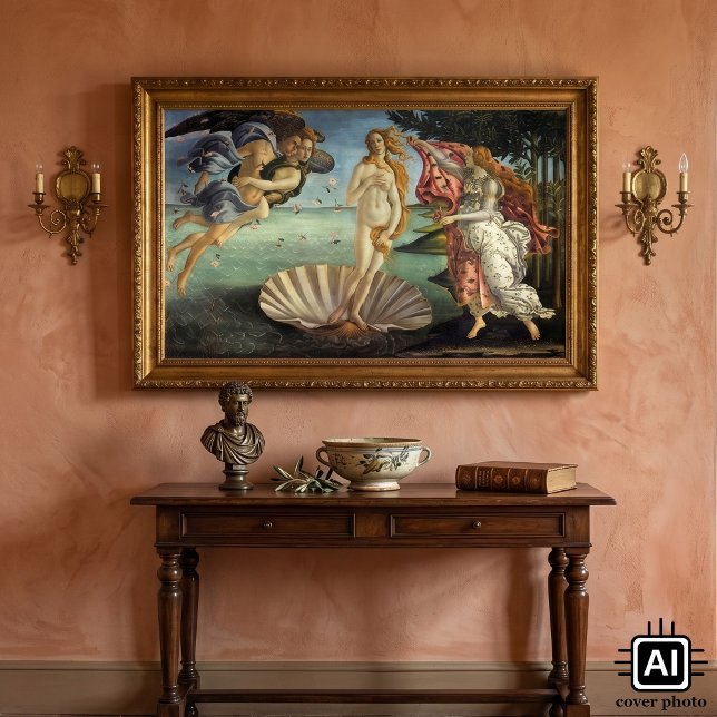 Venus födelse av Sandro Botticelli Poster (The Birth of Venus by Sandro Botticelli is a vintage Renaissance fine art mythological painting.)