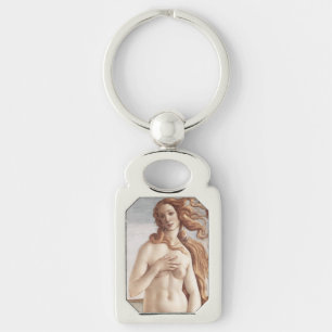 Venus födelse av Sandro Botticelli Rektangulärt Silverfärgad Nyckelring