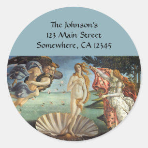 Venus födelse av Sandro Botticelli Runt Klistermärke
