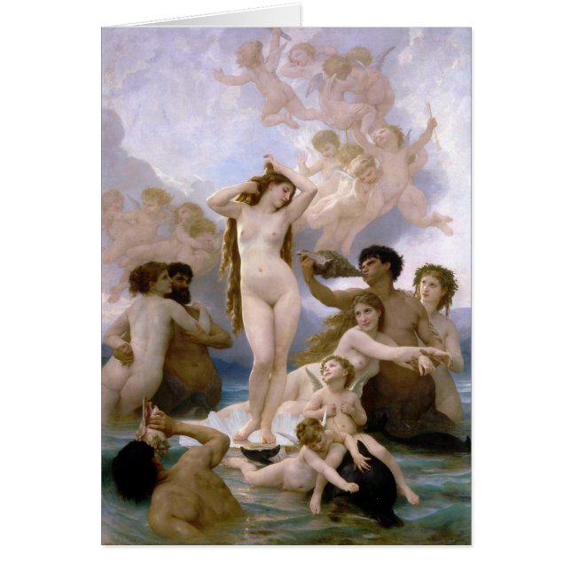 Venus födelse av William-Adolphe Bouguereau Hälsningskort (Framsidan)