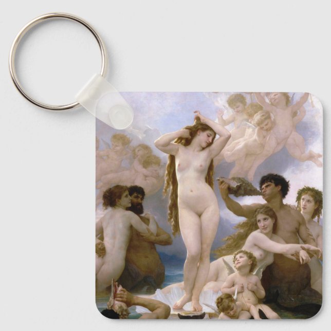 Venus födelse av William-Adolphe Bouguereau Nyckelring (Framsida)