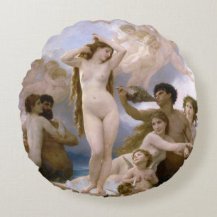 Venus födelse av William-Adolphe Bouguereau Rund Kudde