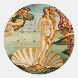Venus födelse Botticelli Runt Klistermärke