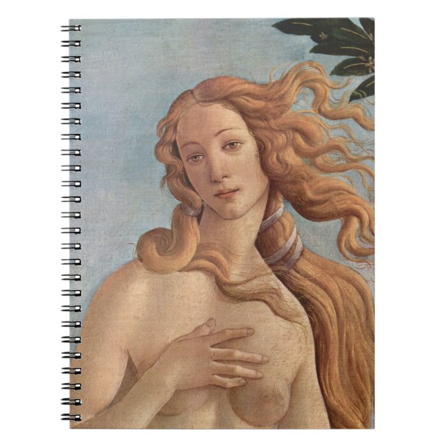 Venus födelse (detalj) av Sandro Botticelli Anteckningsbok (Framsidan)