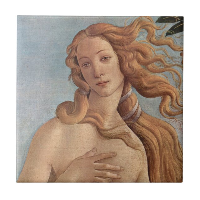 Venus födelse (detalj) av Sandro Botticelli Kakelplatta (Framsidan)