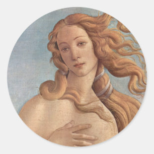 Venus födelse (detalj) av Sandro Botticelli Runt Klistermärke