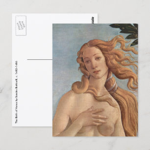 Venus födelse (detalj) av Sandro Botticelli Vykort