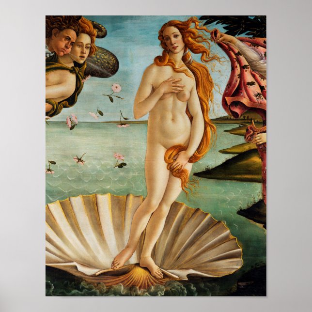 Venus födelse (detalj), Sandro Botticelli Poster (Framsidan)