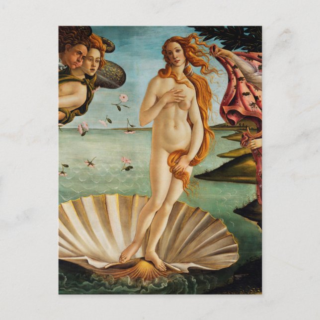 Venus födelse (detalj), Sandro Botticelli Vykort (Framsida)