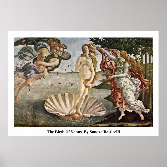 Venus födelse. från Sandro Botticelli Poster (Framsidan)