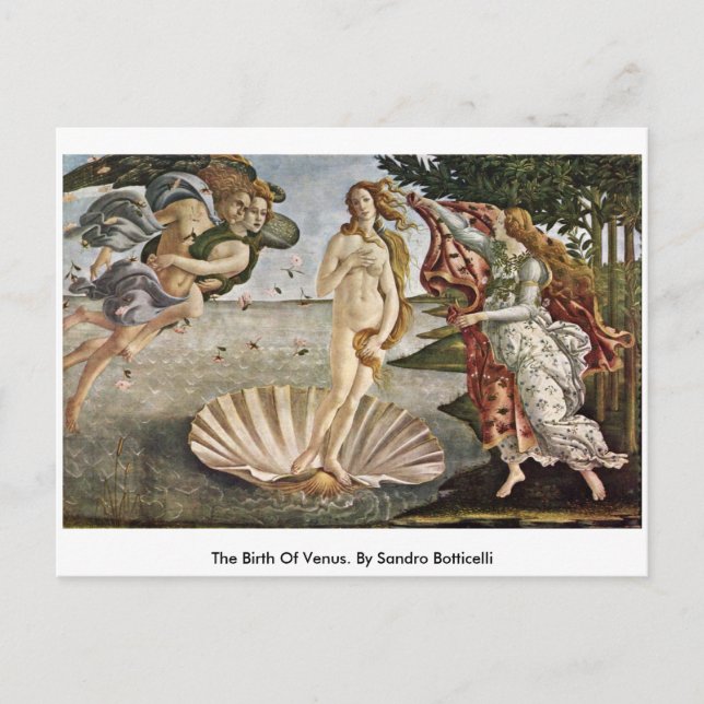 Venus födelse. från Sandro Botticelli Vykort (Framsida)