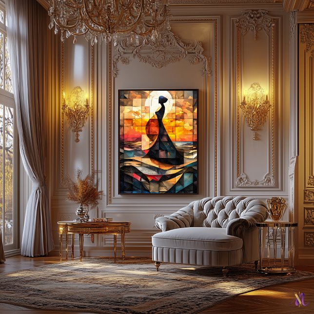 Venus födelse Glasmosaikkonstverk Canvastryck (Skapare uppladdad)