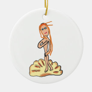 Venus födelse julgransprydnad keramik