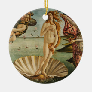 Venus födelse julgransprydnad keramik