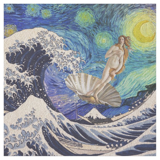 Venus födelse vid den Underbara vågen Tyg (Närbild)