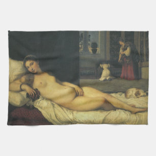 Venus från Urbino av Tizian, Renässanskonst Kökshandduk