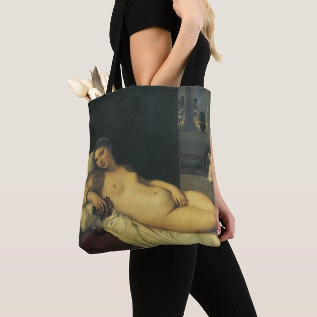 Venus från Urbino av Tizian, Renässanskonst Tygkasse (Närbild)