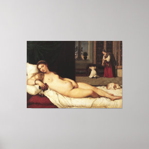 Venus från Urbino Titian 1538 Venedig Canvastryck