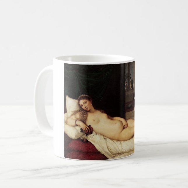 Venus från Urbino Titian 1538 Venedig Kaffemugg (Framsida vänster)