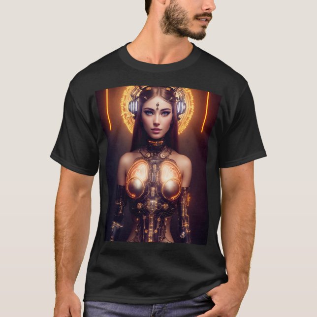 VENUS GLOWING CYBORG ROBOT T SHIRT (Framsida)