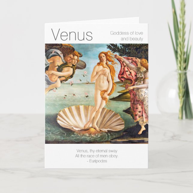 Venus-gudinna i Kärlek och Beauty Kort (Framsida)