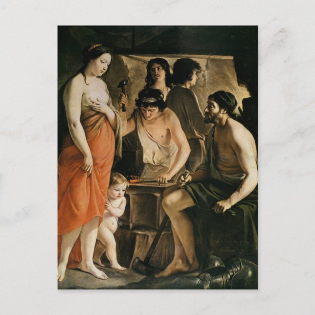 Venus i Vulcans Forge, 1641 Vykort (Framsida)