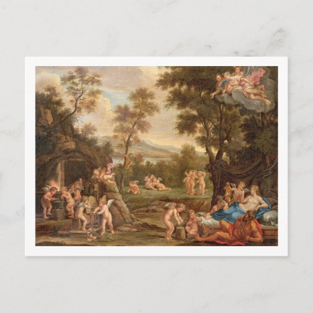 Venus i Vulcans Forge, 1700-talet Vykort (Framsida)