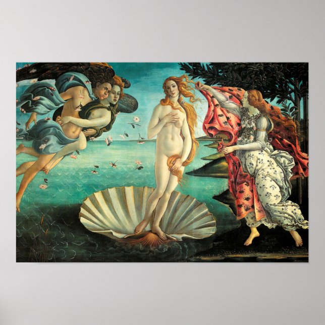 Venus-klassisk konst av Botticelli Poster (Framsidan)