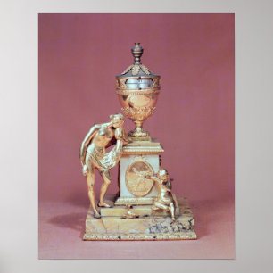 Venus klocka-fodral, marmor och ormolu poster