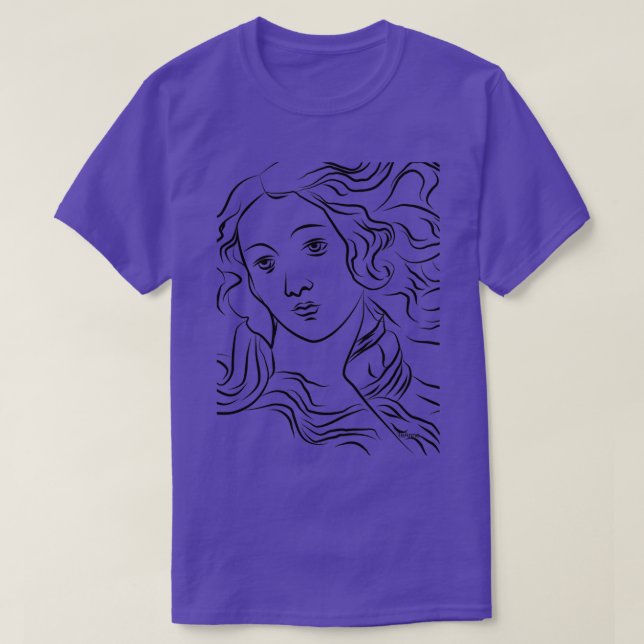 Venus Line teckning födelse T Shirt (Design framsida)