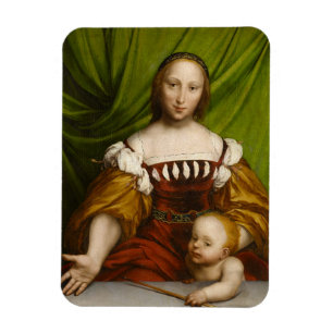 Venus med Cupid, 1526-28 (olja på kalkträ) Magnet