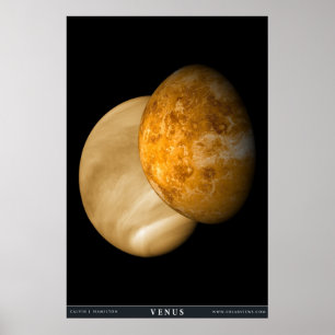 Venus med synlig och radarljus poster