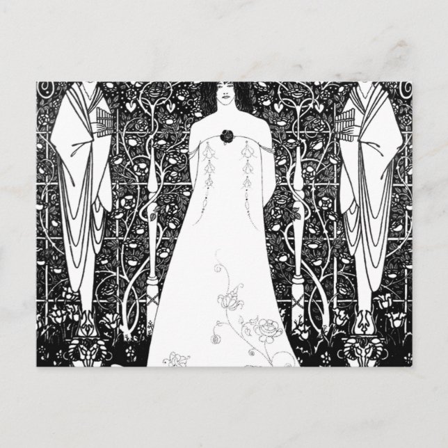 Venus mellan terminalgudar av Aubrey Beardsley Vykort (Framsida)