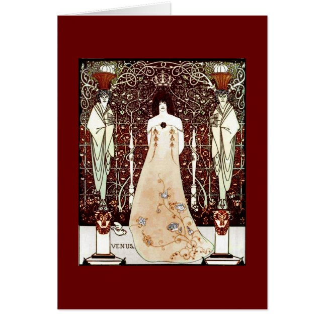 Venus mellan terminalgudarna hälsningskort (Framsidan)