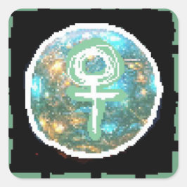 Venus Night Fyrkantigt Klistermärke