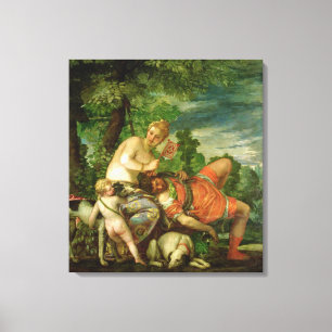 Venus och Adonis, 1580 Canvastryck