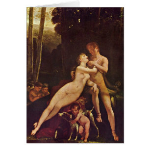Venus och Adonis av Pierre-Paul Prud'Hon Hälsningskort