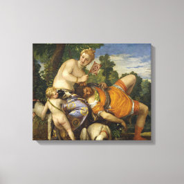 Venus och Adonis (från Paolo Veronese) Canvastryck