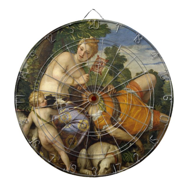 Venus och Adonis (från Paolo Veronese) Darttavla (Framsidan)
