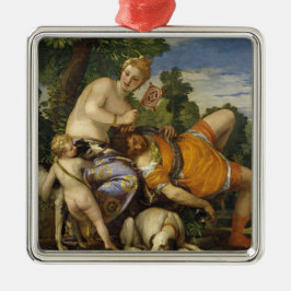 Venus och Adonis (från Paolo Veronese) Julgransprydnad Metall
