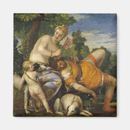 Venus och Adonis (från Paolo Veronese) Magnet