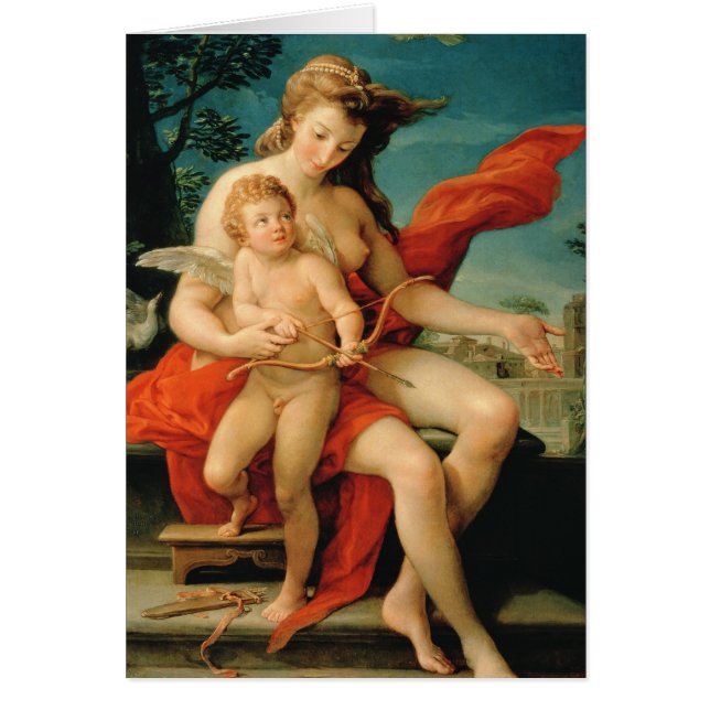Venus och Cupid, 1785 Hälsningskort (Framsidan)