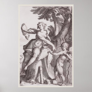 Venus- och Cupidpil - tidslös mytisk konst Poster