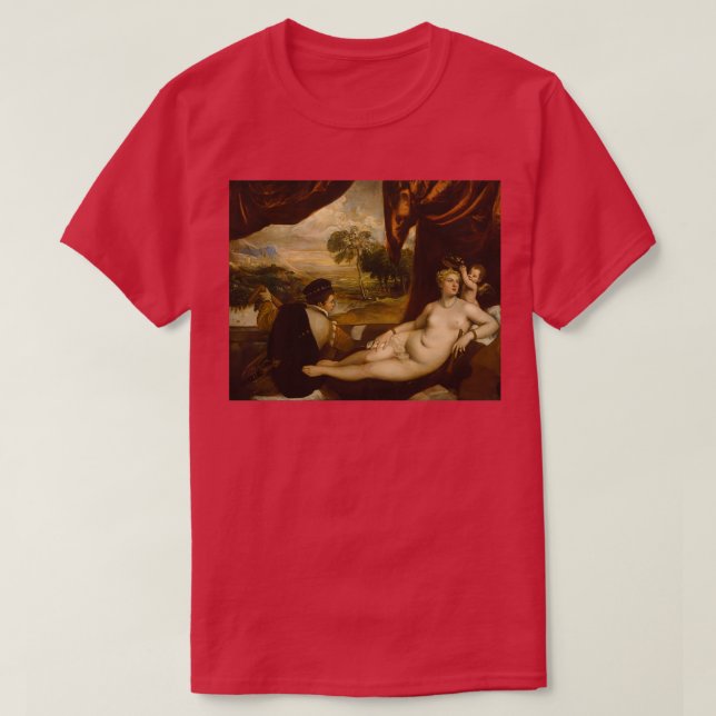 Venus och Lute Player av titian T Shirt (Design framsida)